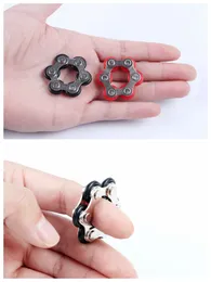 6 Knots Bike Chain Toy Key Ring Fidget Spinner Gyro Hand Metal Finger Keyring Bracelet Toys Reduce Decompression Anxiety Anti Stress For Kids Adult