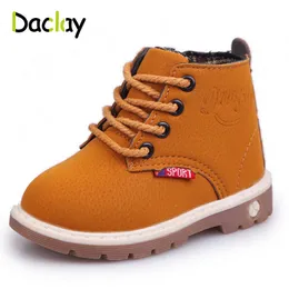 Daclay New Fashion Kids Shoes Snow Boots Martin Boots Korean Design for Boy and Girls G1025