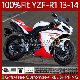 Мотоцикл OEM Code для Yamaha YZF R 1 1000CC YZF-R1 YZF1000 2013 2014 CUDLEWORK RED белый 97NO.30 YZF R1 1000 CC YZFR1 13 14 YZF-1000 2013-2014 Формагирование заседаний