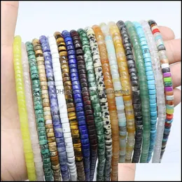 Lösa diamanter smycken 2x4mm naturligt heishi spacer agates jades pärla stenpärlor för att göra DIY armband halsband dropp leverans 2021 Z9VDI