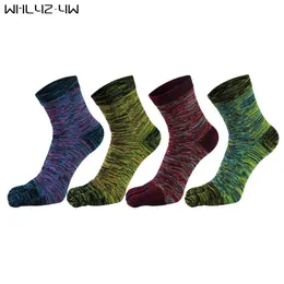5 Pairs Toe For Men Pure Colorful Street Fashion Novelty Breathable Young Casual Five Finger Happy Socks