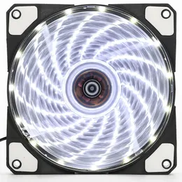 COOLMOON kk15-ss Desktop Computer Case Fan 12cm 15 Lamp Streamer RGB LED Glare Light Laptop PC Cooling - White