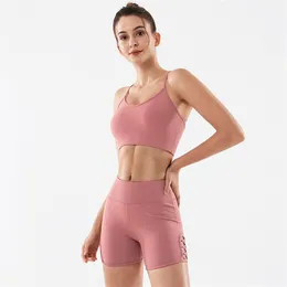 Kvinnors kostym Melodi Yoga Set Outfit Shorts och Top Sets Gym Womens Bra Kvinnor Fitness Sport Kläder Set