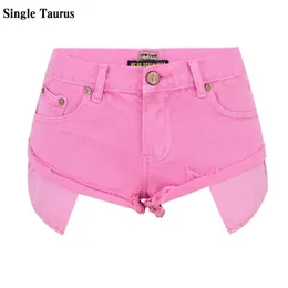 Low Waist Macaron Pink Jeans Shorts Women High Street Pantaloncini Donna Mujer Loose Summer Denim Korte Broek Vrouwen 210724