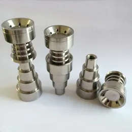 2021 6 IN 1 GR2 Titanium Nails 10mm & 14mm & 19mm Male Female Smoking nail Ti with Carb Cap For glass bong