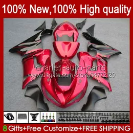 川崎忍者OEM ZX600C ZX636 ZX 6R 6 R 600 CC 05-06 Red Flames Bodyworks 7no.58 ZX600 ZX 636 ZX-600 ZX-636 600 CC ZX6R05 06 ABSフェアリングキット