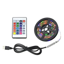 5M LED Strip Light USB Bluetooth 2835 RGB Lights SMD DC5V Flexible LEDs Lamp Tape Ribbon TV Desktop Screen BackLight Diode