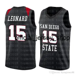 Herren Kawhi 15 Leonard Trikot Günstige Verkäufe San Diego State Aztecs College 15 # Basketball trägt NCAA