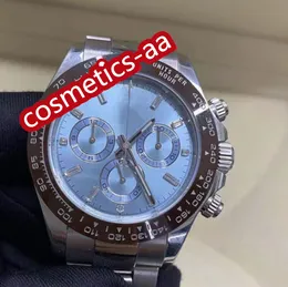 2022 Clássico Mens de Luxo Relógios Ice Blue Dial M116506 40mm Diamante Sapphire Vidro Mecânica Automática Automático Aço Inoxidável Pulseira relógio com caixa impermeável