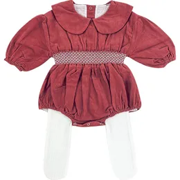 秋の女の子のCorduroy Beef腱ウエストのスーツの赤ちゃん女の子秋の服セット210515