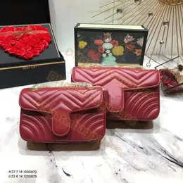 Marmont axelväskor Luxurys designers g väska älskling handväska messenger kvinnor totes mode handväskor klassiska korskroppskoppling handväska plånbok två storlek tote