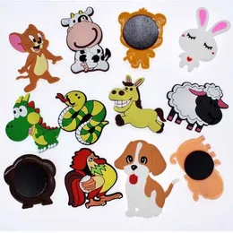 Magnet Warzywa Listy Rabbit Smok Snake Horse Ram Monkey Cock Dog Pig Pig Lodówka Magnet Naklejki Dwanaście zwierząt PVC