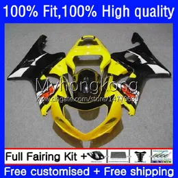 حقن العفن fallings لسوزوكي ضوء أصفر GSX-R1000 GSXR1000 K2 00-02 هيكل السيارة 24no.28 GSXR 1000 CC 1000CC 00 01 02 GSXR-1000 2000 2001 2002 دراجة نارية OEM Bodys