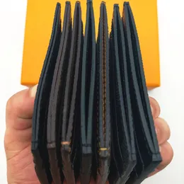 Clássico masculino feminino mini carteira pequena porta-cartões de crédito de alta qualidade porta-cartões finos porta-cartões com caixa total 5 compartimentos para cartões