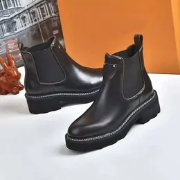 2021 Wysokiej Jakości Buty Damskie Moda Prawdziwa Skórzana Drukuj Martin Boot Elastyczny Band Cheshire Party Pokaż Buty Wygodne Rozmiar 35-41