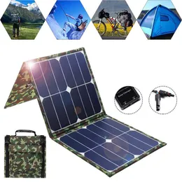 45W Solar Panel Polycrystalline USB Power Portable Outdoor Cycle Camping Hiking Travel Solar Cell Phone Charger