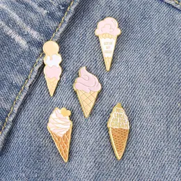 Ice Creams Enamel Brooches Pin for Women Fashion Dress Coat Shirt Demin Metal Funny Brooch Pins Badges Promotion Gift