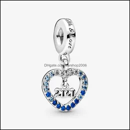 Charms Risultati dei gioielli Componenti 100% 925 Sterling Sier Heart --Year Ciondola Fit Bracciale con ciondoli europeo originale Moda Donna Fai da te Aesso