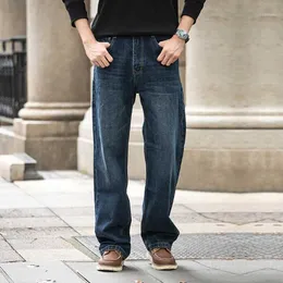 Męskie dżinsy Moda Luźna Baggy Dżinsowe Spodnie Mężczyźni Casual Proste Spodnie Streetwear Retro Hiphop Harrem Plus Size Odzież