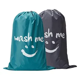 Laundry Bags 2Pcs Wash Me Bag, Tears Resistant Dirty Clothes Storage Machine Washable, Heavy Duty Hamper Liner