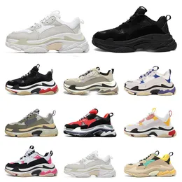 Buty projektantów Paris Nowy trener 17FW Triple S Casual Shoes Męs Mens Womens Shoe Sneakers Lukser