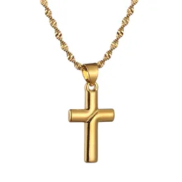 Mały Krzyż Naszyjnik Kobiety Dziewczyna Mini Krucyfiks Christian Charm Jewelry