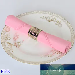 Розовый цвет стол салфетка равнина полиэстер салфетка для свадьбы гостиницы и ресторана оформление стола оформление морщин устойчивый