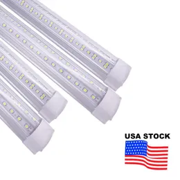 LED Tube Light 8Ft V Shape Integrate 4ft 5ft 6ft 8 feet T8 Dual SMD2835 Tubes Cool Lighting Strip Bar Fixture USALIGHT