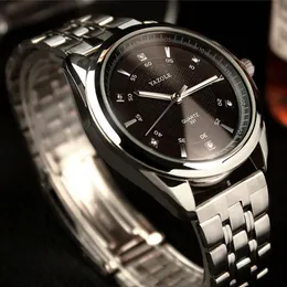 腕時計高級クラシックヤゾールブランドのステンレススチールメンズクォーツ時計明るい防水男性クロックレリーゴマスキュリノ