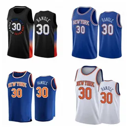 Camisa de basquete masculina personalizada New York's Knicks Julius Randle The Swing Man costurada e bordada.