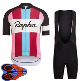 Rapha Team Men Велосипедные Джерси Набор Летний Велосипед Униформа Краткое сухое Горное Велосипед Одежда с коротким рукавом Велосипедные Рубашки Нагрудник Шорты Костюм S21040627