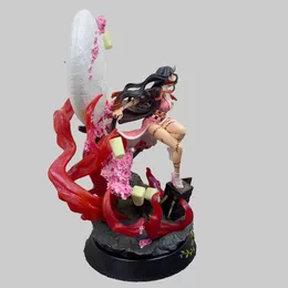 Devil's Blade Anime Figura GK Nezuko Demon Slayer Violent Blood 1/6 Anime Statue No Yaiba Action Figure Model Toy