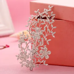 Fashion Elegant Wedding Bridal Hair Accessories Jewelry Crystal Rhinestone Bridal Party Hair Comb Hairpin Head Chain Headpiece