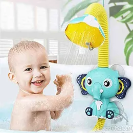 Baby Bath Toys for Kids Electric Elephant Sucker BaBy Spray Water tub Sprinkler Shower 210712