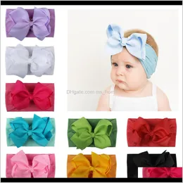 Baby Kids Maternità Drop Delivery 2021 Ins Accessori per neonati Nastro di nylon super morbido Fiocco grande Gioielli per bambini Bella fascia per capelli principessa Z3Xhf