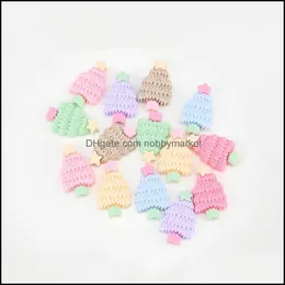 Charms smycken fynd komponenter 200PCS kawaii 24 * 15mm harts matt julgran platt back cabochon diy scrapbook utsmyckning dekorat