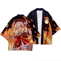 Summer Beauty Samurai Traditional Kimono Japanese Anime Clothes Cardigan Genshin Impact Spark Knight Klee Cosplay Men Women Yuka X0723