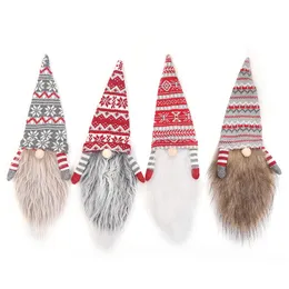 クリスマスワインボトルトッパーカバーGnome Hat DecorationsスウェーデンのTomte装飾クリスマスパーティーの恩恵XBJK2109