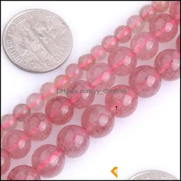 Inne luźne koraliki biżuteria Naturalna klasa czerwona kwarcowe rockowe okrągłe dystansowe systemy dostępu