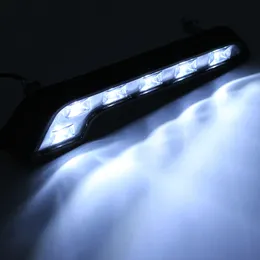 1普遍的な6室の車の運転灯Lの形の霧12V DRL昼間ランニングライトカースタイリングスーパーホワイト