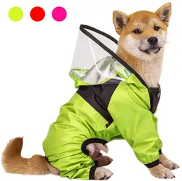 Husdjur jumpsuit vattentäta jacka hundar vattenbeständiga kläder för kappa