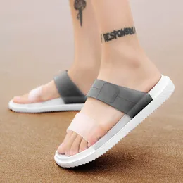 Partihandel Sandstrand Skor Trendiga Casual Tofflor Mäns Flip Flops Kvinnors Mjuka Bottom Flip-Flop Fiskare Ta en promenad Storlek 40-45