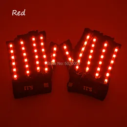 Acessórios de fantasia 1 pc néon led halloween meio luvas piscando super herói luvas carnaval acessórios luminosos rave festa de aniversário miten