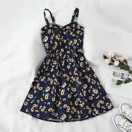 Mulheres Kleid Boho Vestido Moda Verão V Neck Sexy Spaghetti Strap Beach Vestidos Senhoras Vintage Floral Impresso Robe Vestidos 210525