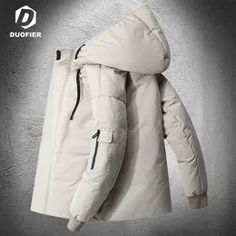 Mens de inverno para baixo jaqueta elegante sólido down casaco de espessura homem quente marca vestuário marca parkas branco baiacado jaqueta 211015