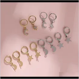 & Hie Jewelrybutterfly Moon Star Hoop Hies For Women Wholesale Fashion Jewelry Cute Small Earrings Party Gifts Brincos Drop Delivery 2021 Zz1