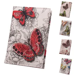 Passport Cover Wallet Butterfly Printing Waterproof Card Holder Leather Travel Passport Women Fashion Bag