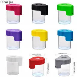 Cook LED Light Tobacco Container Acessórios para Fumar Vidro Recarregável Medicina Recarregável Capas De Pílula Jars 155ml Erva Erva Magnifier Armazenamento de Vácuo