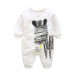 Zebra Baby Pajamas Rompers Body suits Cotton boy clothing bebe girls jumpsuit Newborn one-pieces Clothes 0-12Month 210413