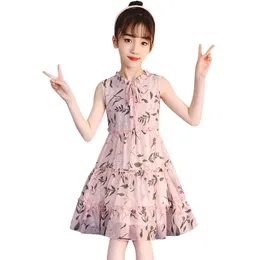 Girls Dress Floral Pattern Party For Kids Girl Summer Children's Costumes 6 8 10 12 14 210527
